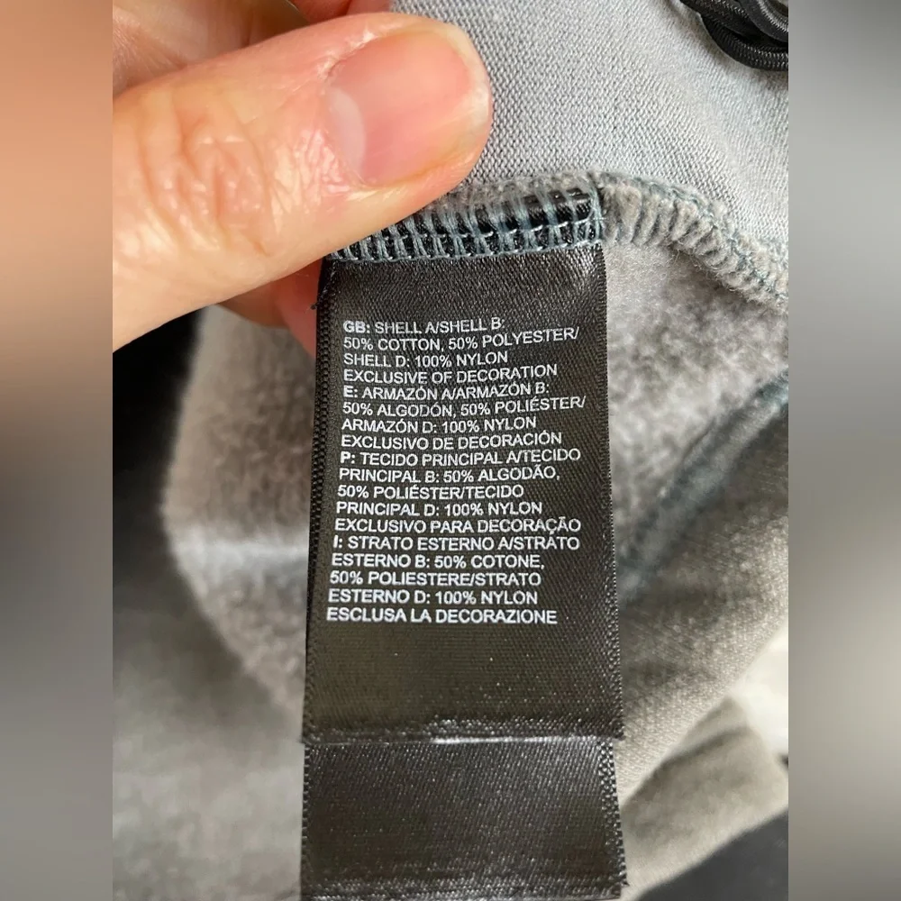 The North Face hybrid Black and Gray Pullover hoodie large